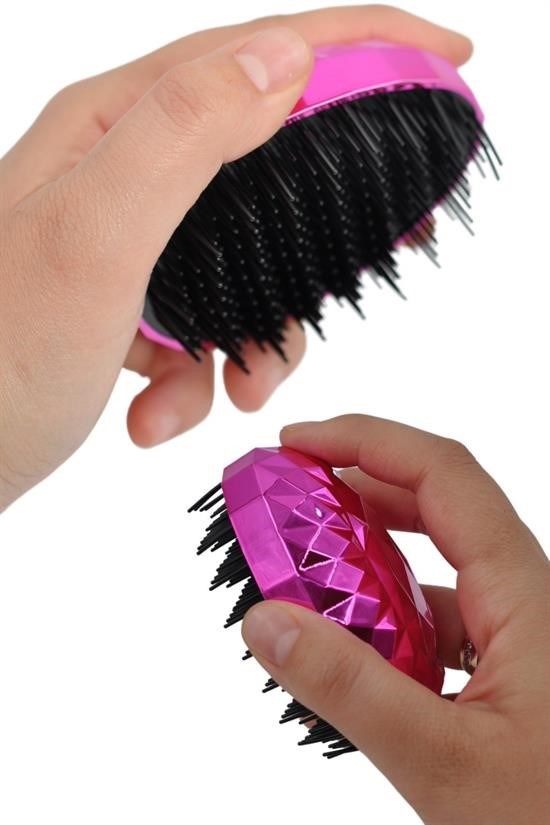 SELFTREND® Neon Pembe Düzleştirici Tarak Geniş AralıklıHer Saç Tipine Uygun Fırçalı Saç Düzleştirici - Görsel 7