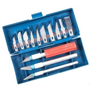 Selftrend® Zanaat 16 Parça Hobi Gravür Ahşap Heykel Çömlek Oyma Şekil Verme 13 Maket Bıçak Neşter Seti