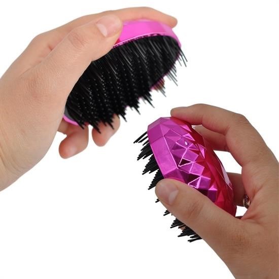 SELFTREND® Neon Pembe Düzleştirici Tarak Geniş AralıklıHer Saç Tipine Uygun Fırçalı Saç Düzleştirici - Görsel 5