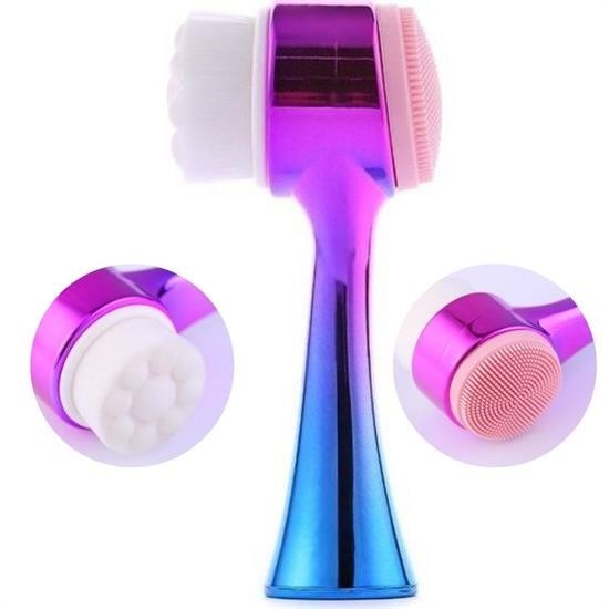 SELFTREND® Çift İşlevli Renkli Cilt Yüz Temizleme Fırçası Peeling Masaj Etkili Gözenek Temizleyici Alet - Görsel 7