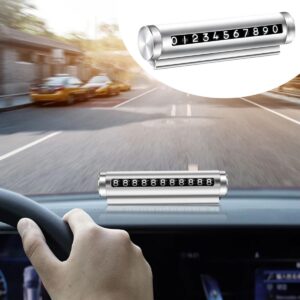 Selftrend® Alüminyum Kasa Gri Renk Çevirmeli Araç Içi Telefon Numaratörü Park Oto Numaratörü