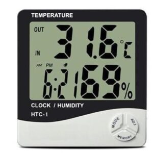 SELFTREND® Bebek Odası Masaüstü Dijital Termometre Nem Ölçer Higrometre Saat