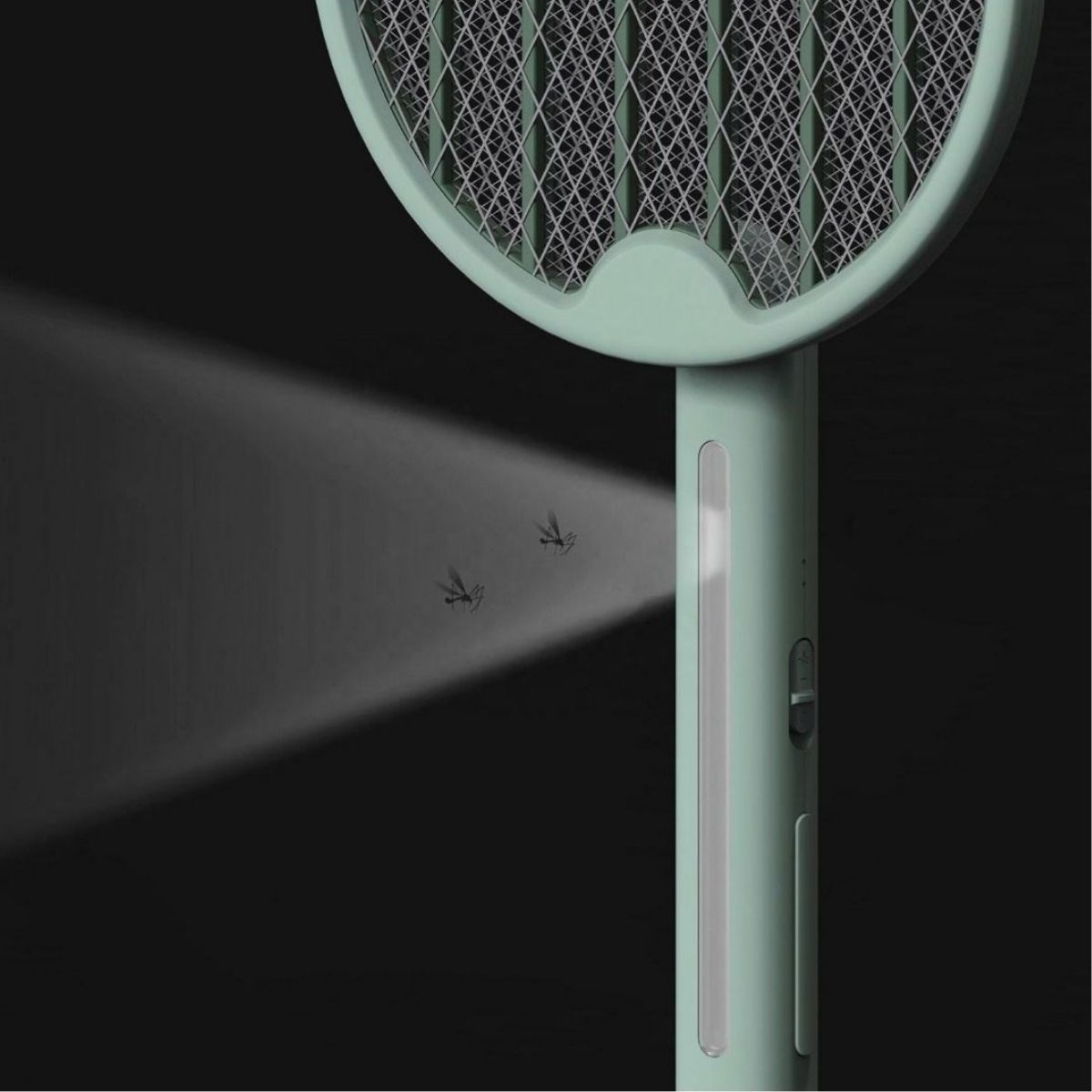 SELFTREND® Tenis Raketi Tipi Masaüstü Olabilen Gece Lambalı Sinek Kovucu,Öldürücü Raket - Görsel 4