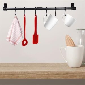 Selftrend® Duvara Monte Edilen 6 Kancalı Dekor Kaşıklık ve Kupa Askısı