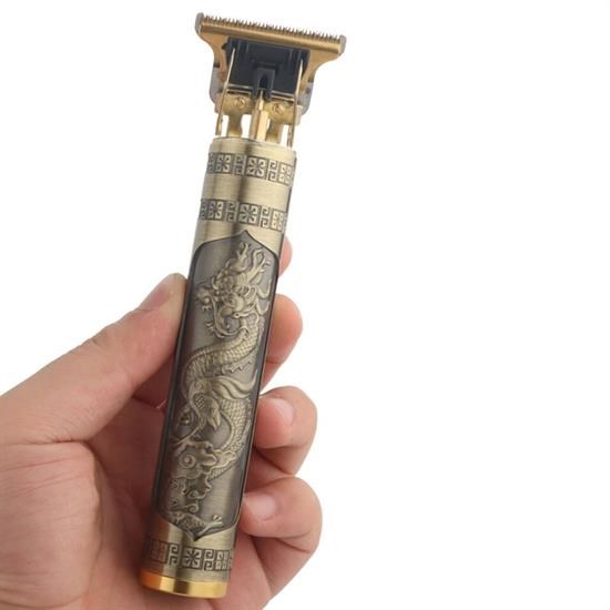 SELFTREND® Vintage Görünümlü Güçlü 4 Farklı Başlıklı USB ŞarjlI Manuel Tıraş Makinası - Görsel 2