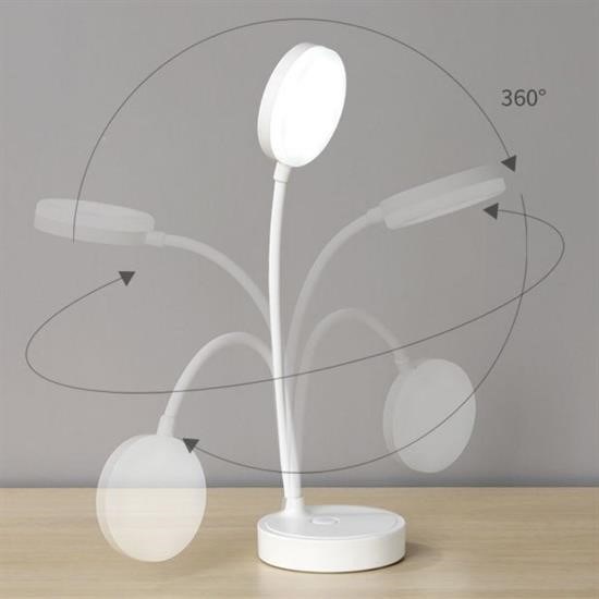 SELFTREND® Yuvarlak USBli Dokunmatik 3 Kademeli 360 Derece Özel Göz Korumalı Led Lityum Masa Lambası - Görsel 5