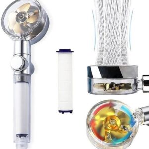 SELFTREND® Turbo Pervaneli ve Filtreli Su Tasarruflu 360 Derece Dönebilen Tazyikli Duş Başlığı