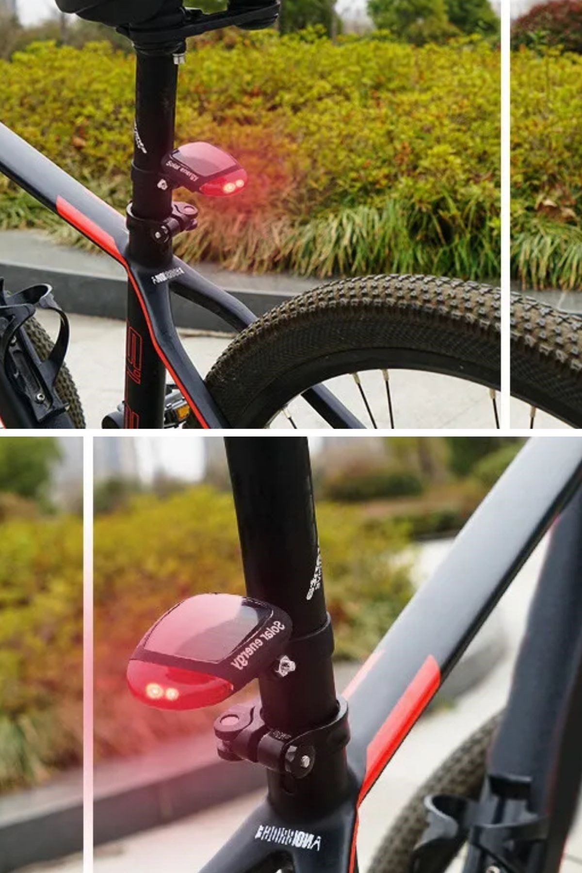 SELFTREND® LED Güneş Enerjisi ile Şarj Edilebilir Bisiklet Kuyruk Lambası Solar Bisiklet Lambası - Görsel 8